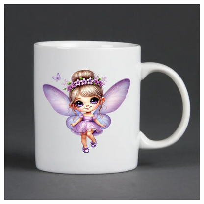 Fairy Purple Dress Wings Flower Vinyl Sticker Decal