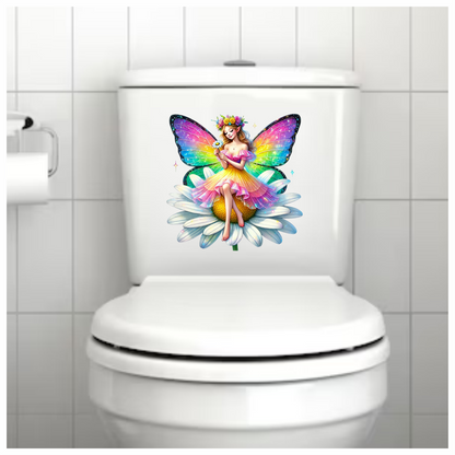 Fairy Rainbow Wings Daisy Flower Vinyl Sticker Decal