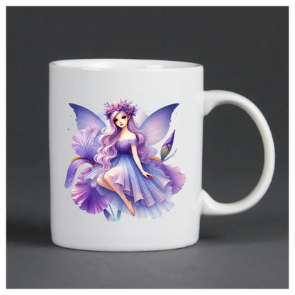 Fairy Purple Wings Dress Flower Vinyl Sticker Decal