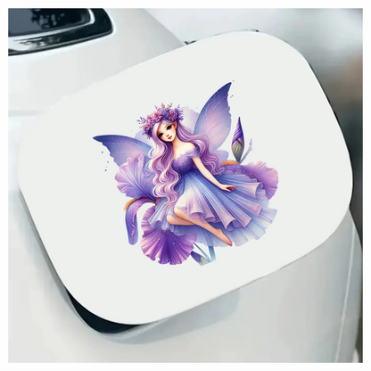 Fairy Purple Wings Dress Flower Vinyl Sticker Decal