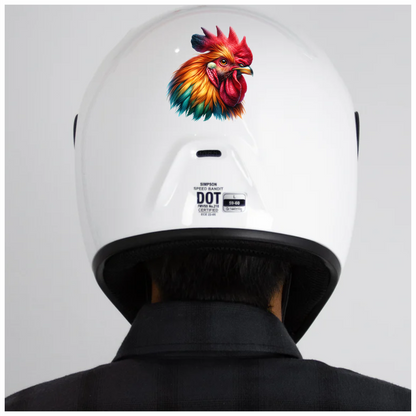 Red Rooster Chicken Bright Feathers Vinyl Sticker Decal