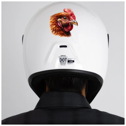 Brown Chicken Head Portrait Close Vinyl Sticker Decal