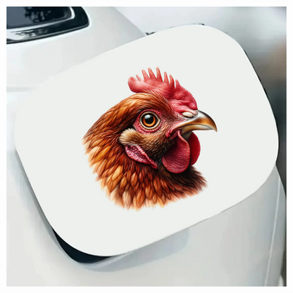 Brown Chicken Head Portrait Close Vinyl Sticker Decal