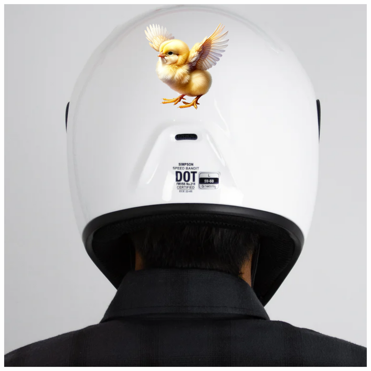 Yellow Chick Baby Bird Wings Vinyl Sticker Decal