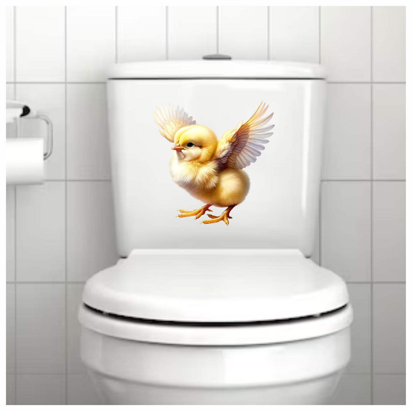 Yellow Chick Baby Bird Wings Vinyl Sticker Decal
