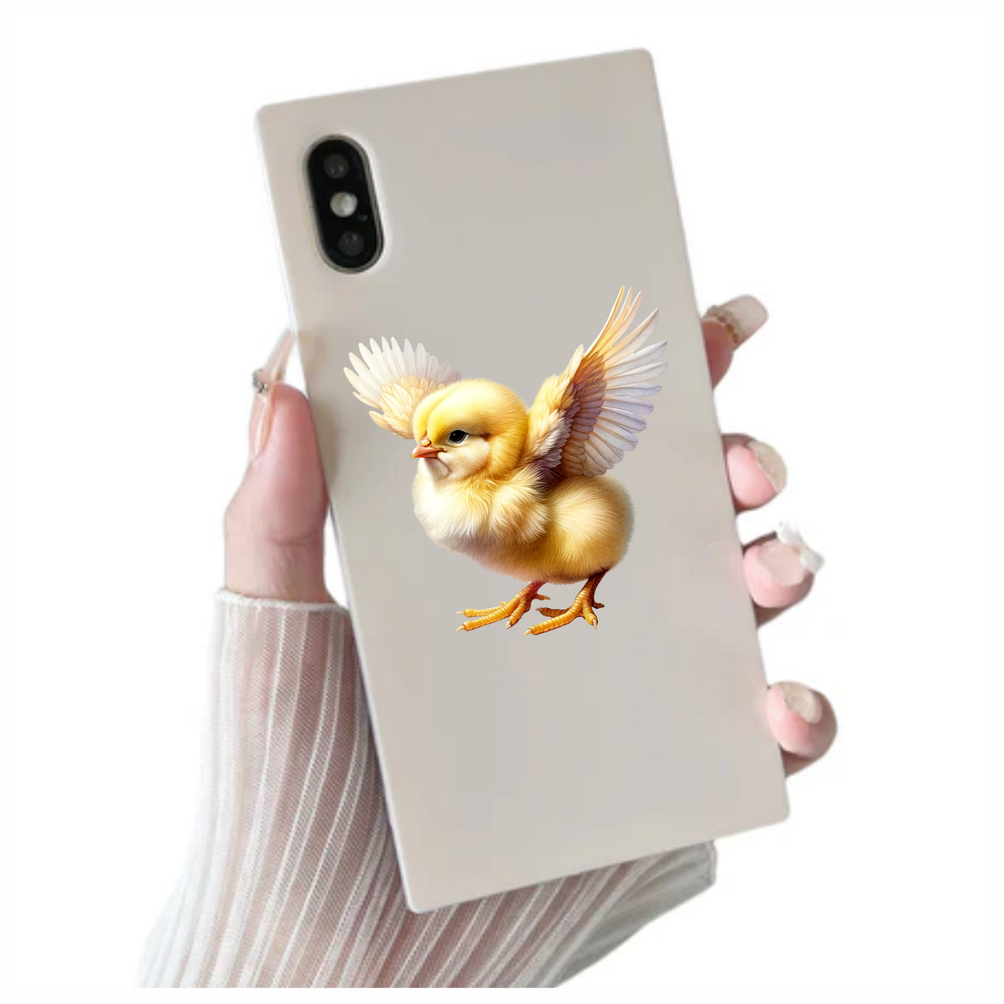 Yellow Chick Baby Bird Wings Vinyl Sticker Decal