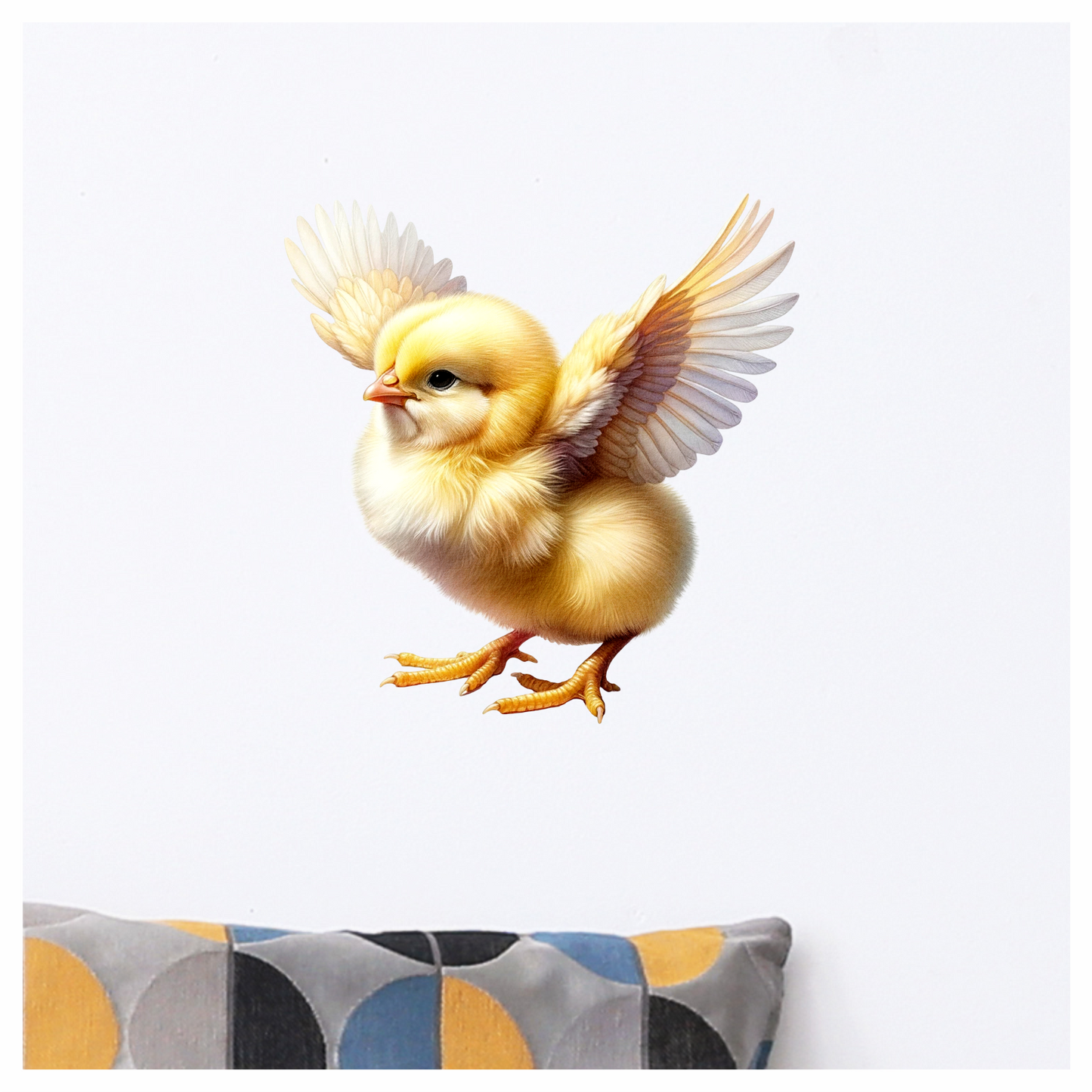 Yellow Chick Baby Bird Wings Vinyl Sticker Decal