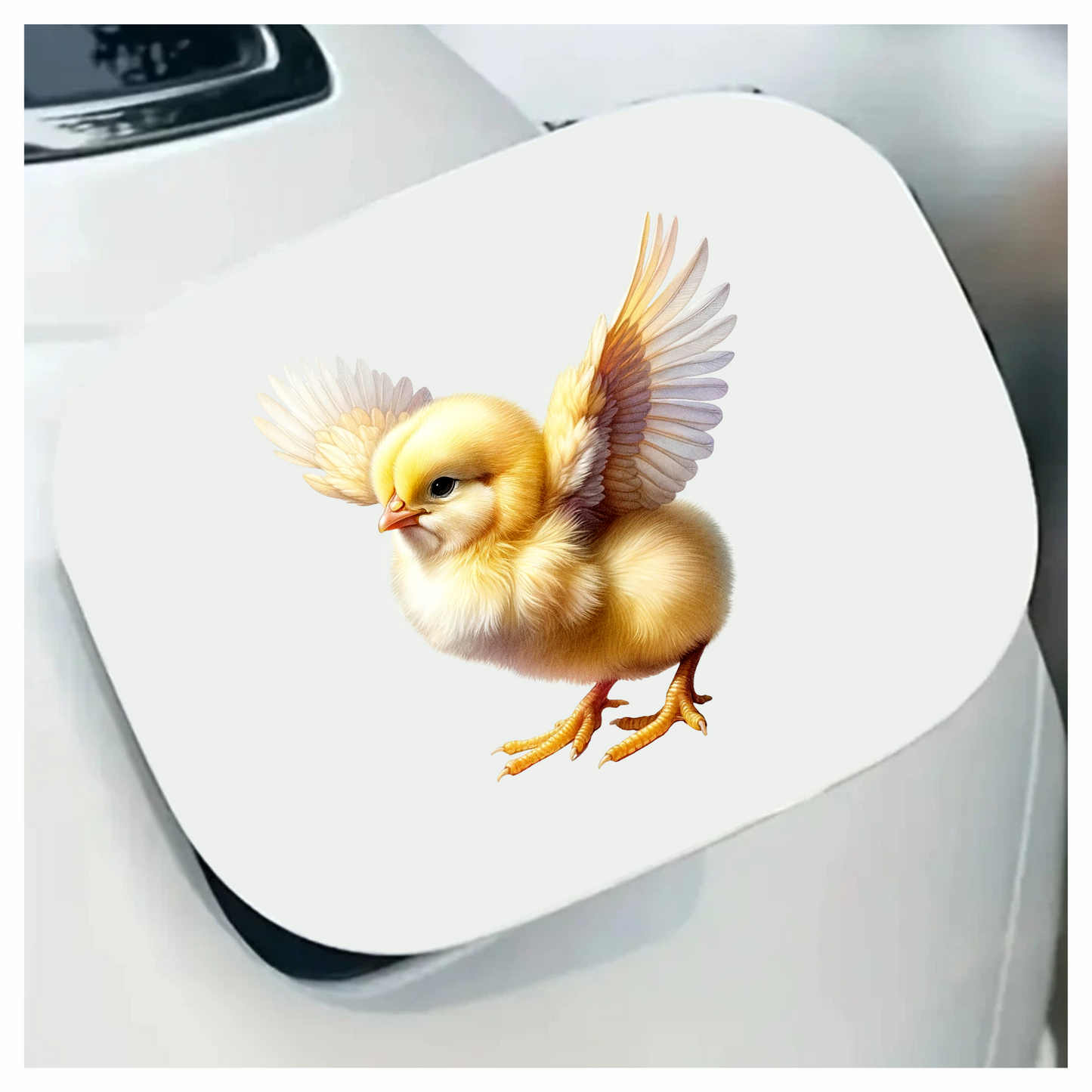 Yellow Chick Baby Bird Wings Vinyl Sticker Decal