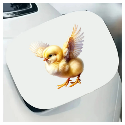 Yellow Chick Baby Bird Wings Vinyl Sticker Decal