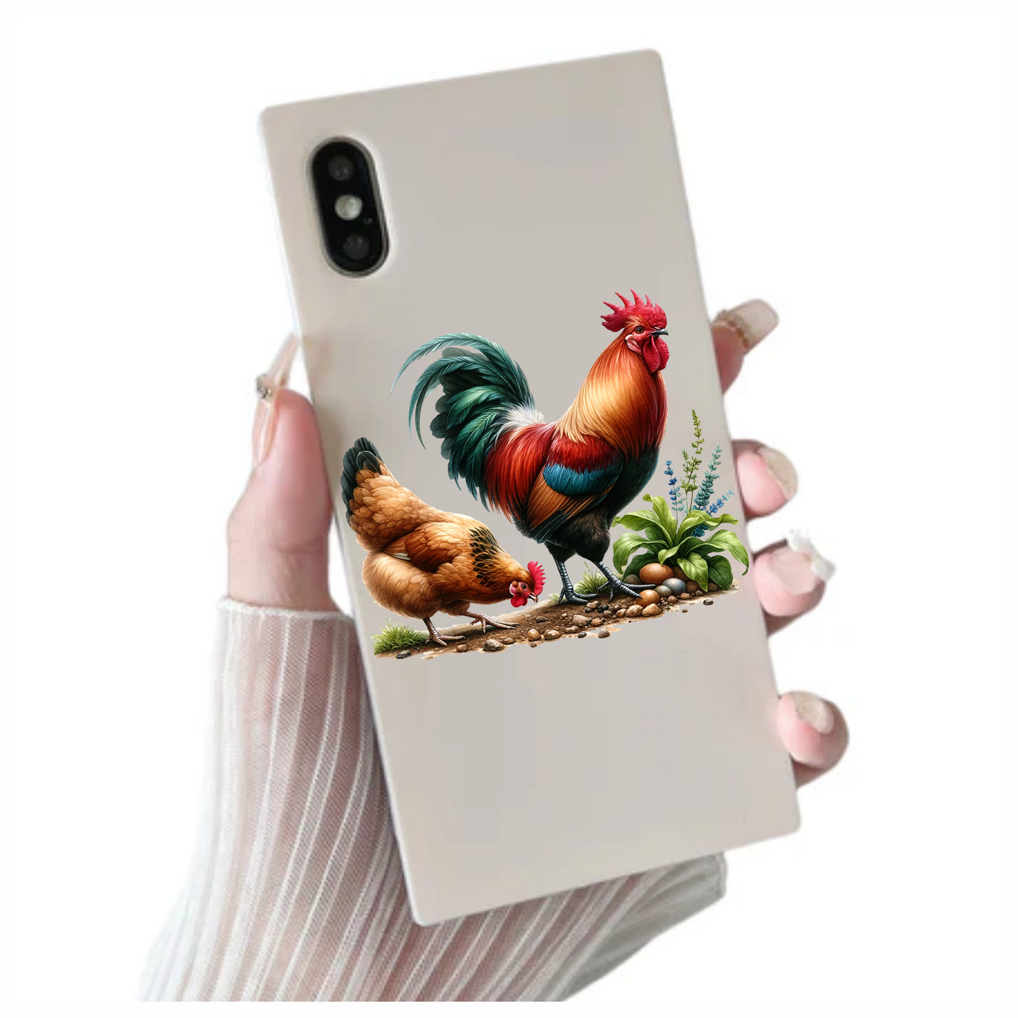Rooster Red Hen Brown Eggs Vinyl Sticker Decal