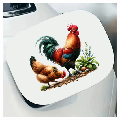 Rooster Red Hen Brown Eggs Vinyl Sticker Decal