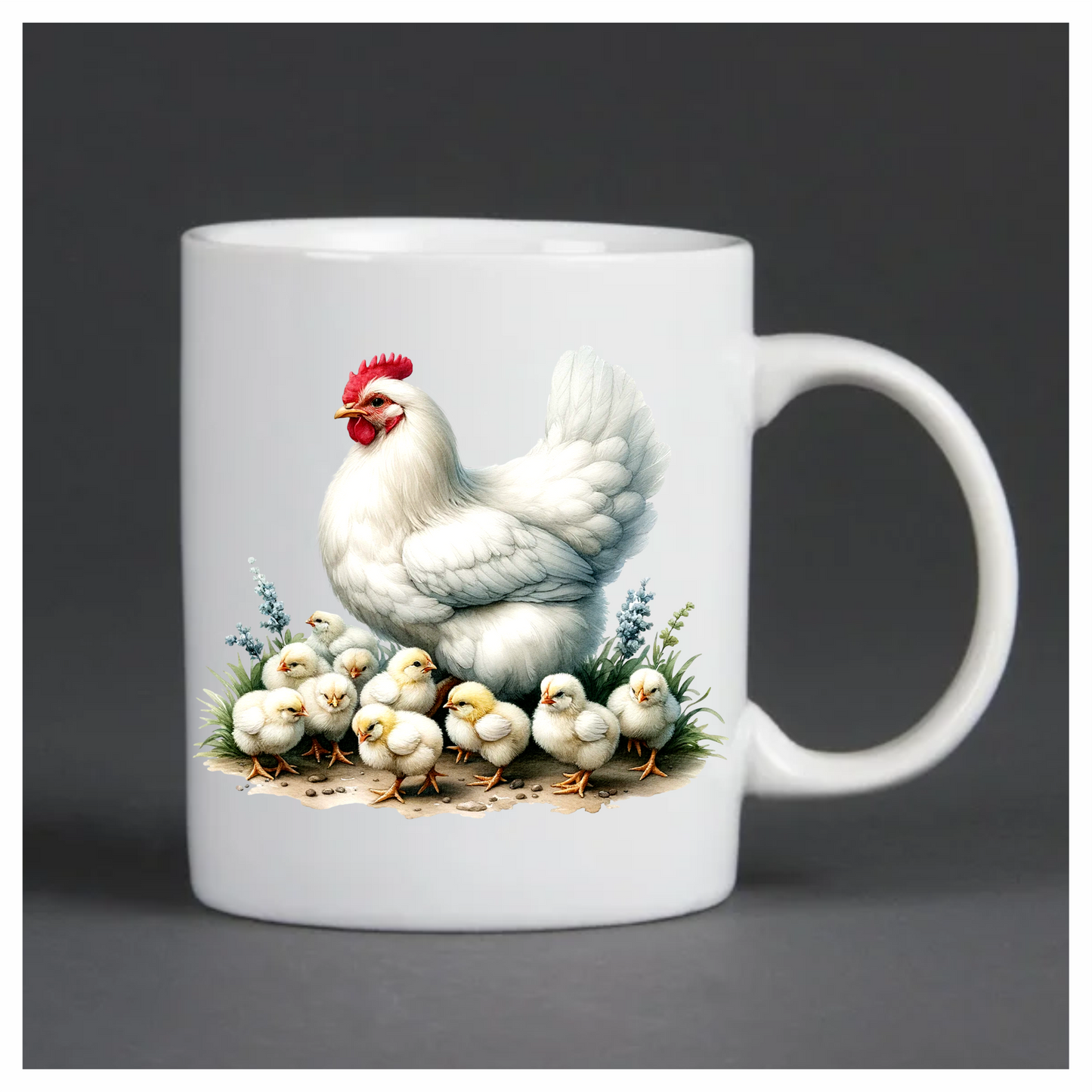 White Hen Chicken Chicks Farm Vinyl Sticker Decal