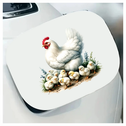 White Hen Chicken Chicks Farm Vinyl Sticker Decal
