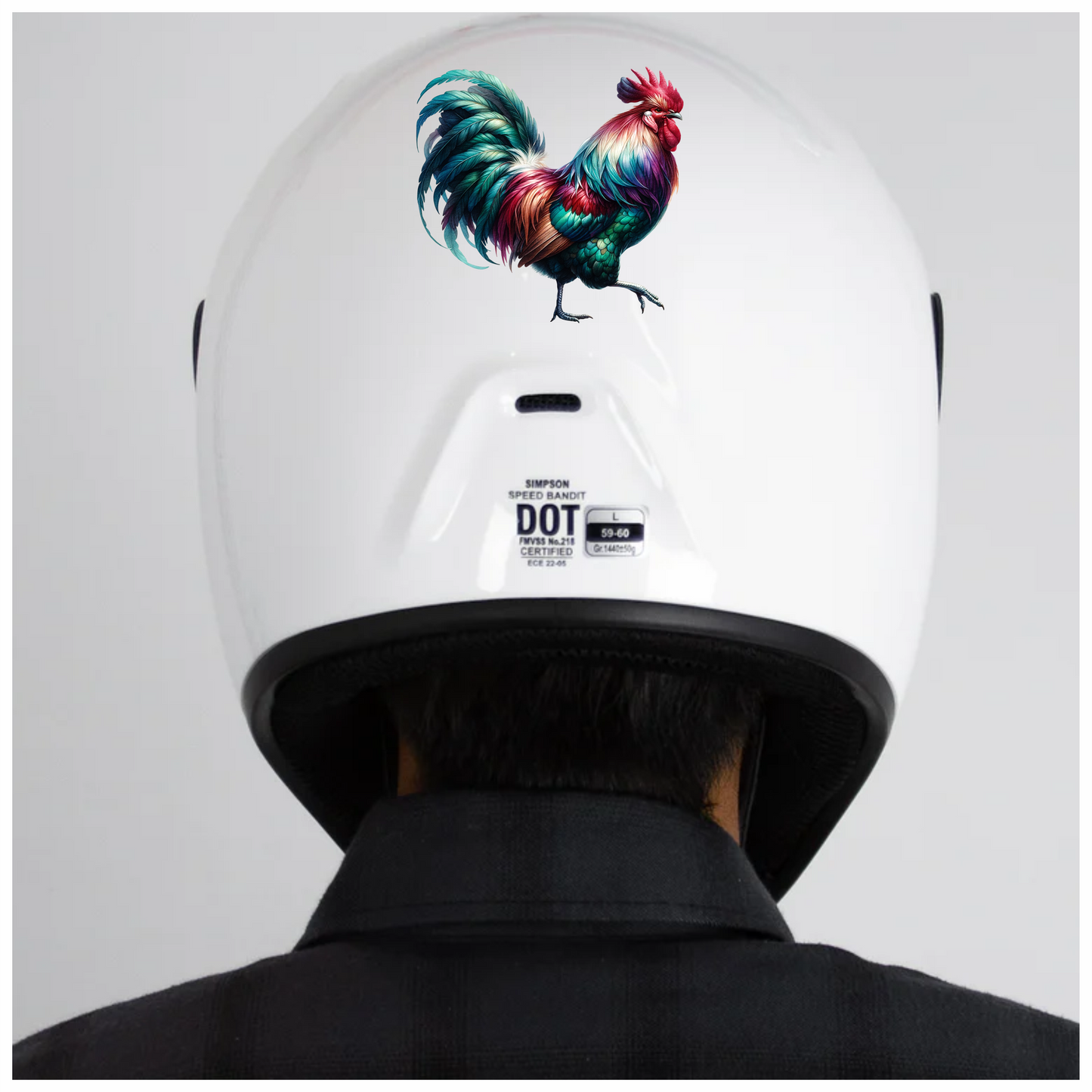 Red Rooster Bird Colorful Farm Vinyl Sticker Decal