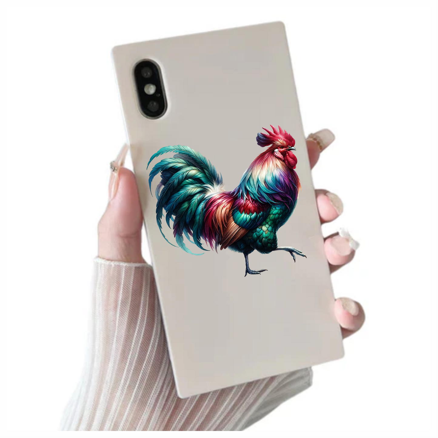 Red Rooster Bird Colorful Farm Vinyl Sticker Decal