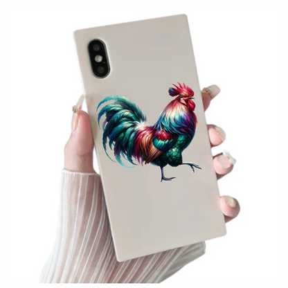 Red Rooster Bird Colorful Farm Vinyl Sticker Decal
