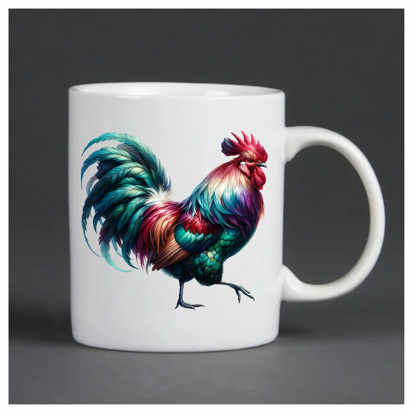 Red Rooster Bird Colorful Farm Vinyl Sticker Decal