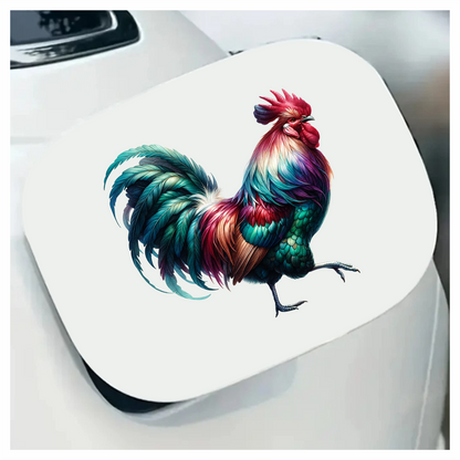 Red Rooster Bird Colorful Farm Vinyl Sticker Decal
