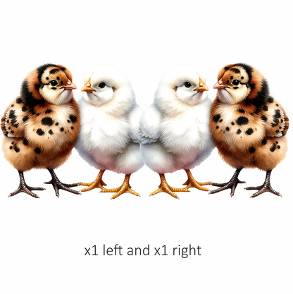 Brown Chick White Chick Farm Vinyl Sticker Decal