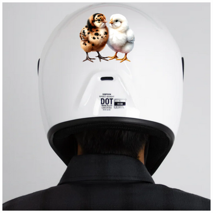 Brown Chick White Chick Farm Vinyl Sticker Decal