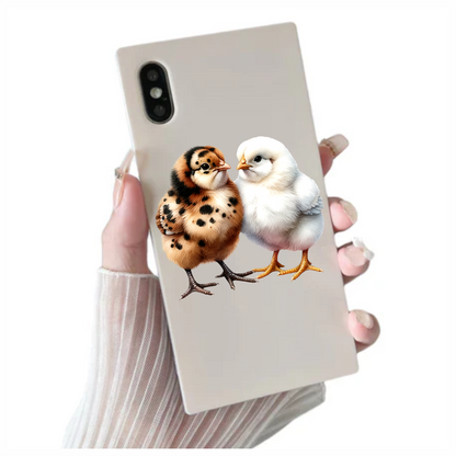 Brown Chick White Chick Farm Vinyl Sticker Decal