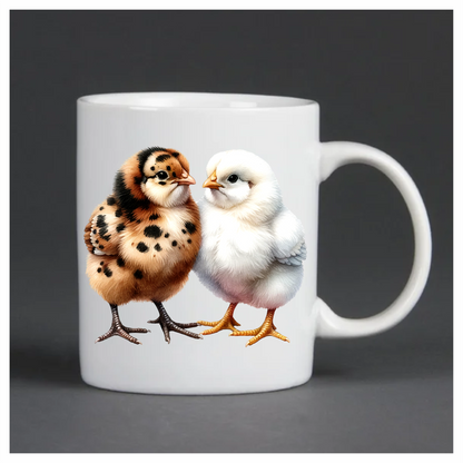 Brown Chick White Chick Farm Vinyl Sticker Decal