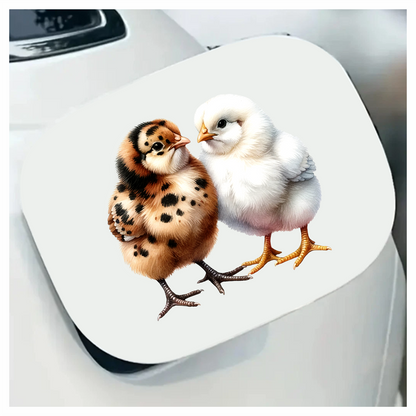 Brown Chick White Chick Farm Vinyl Sticker Decal