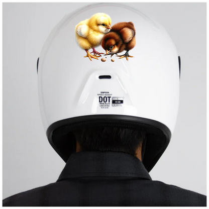 Yellow Chick Brown Chick Farm Vinyl Sticker Decal
