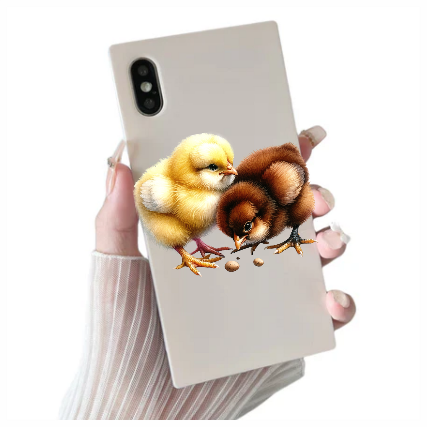 Yellow Chick Brown Chick Farm Vinyl Sticker Decal