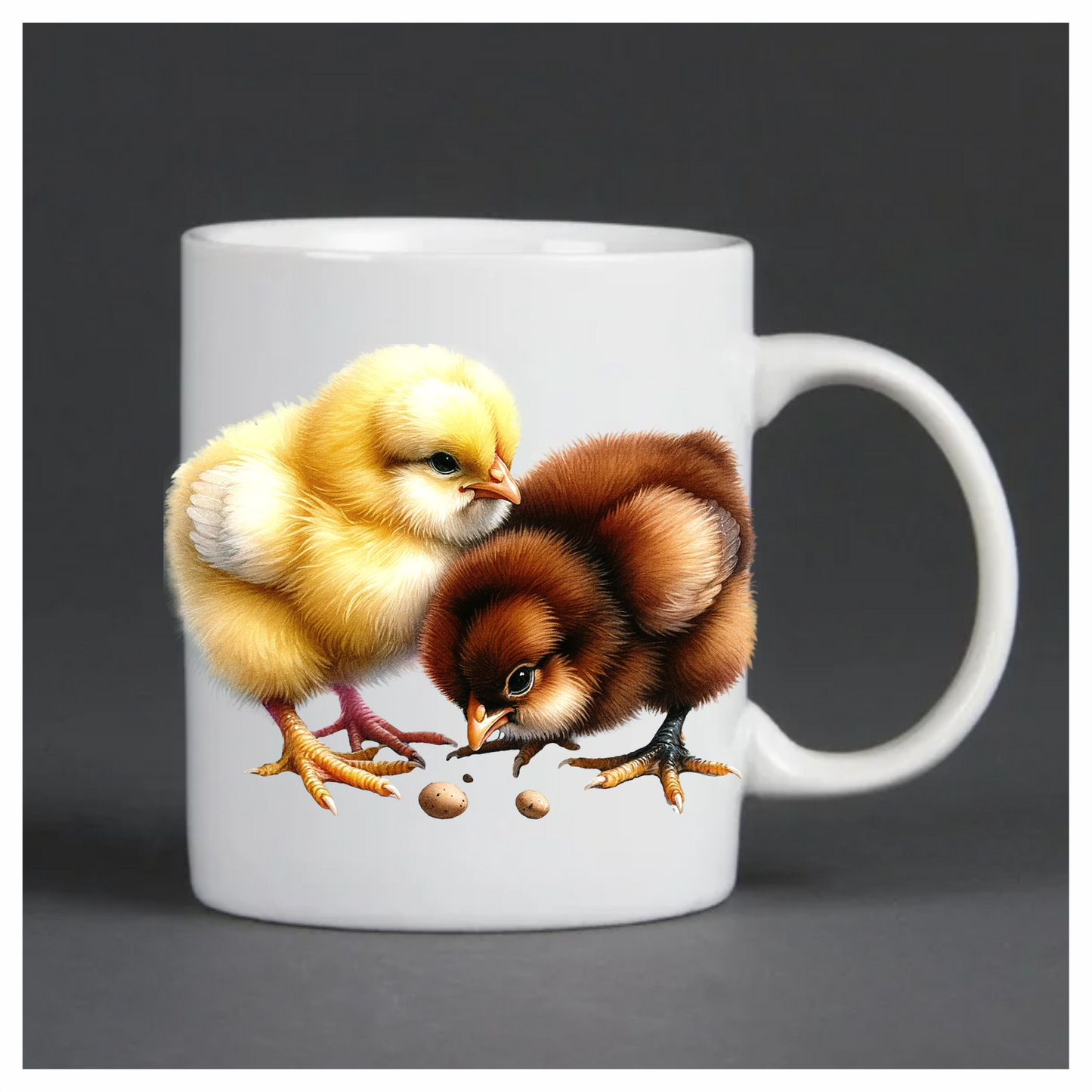 Yellow Chick Brown Chick Farm Vinyl Sticker Decal