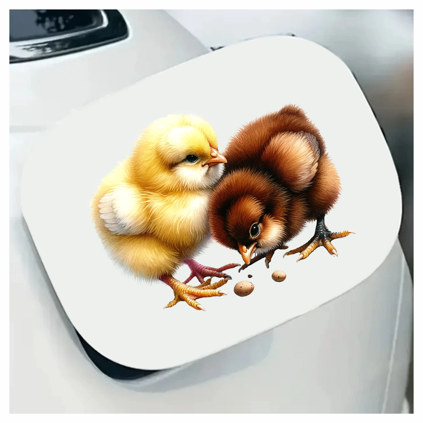 Yellow Chick Brown Chick Farm Vinyl Sticker Decal
