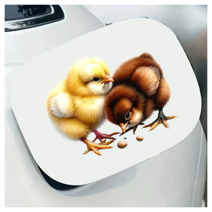Yellow Chick Brown Chick Farm Vinyl Sticker Decal