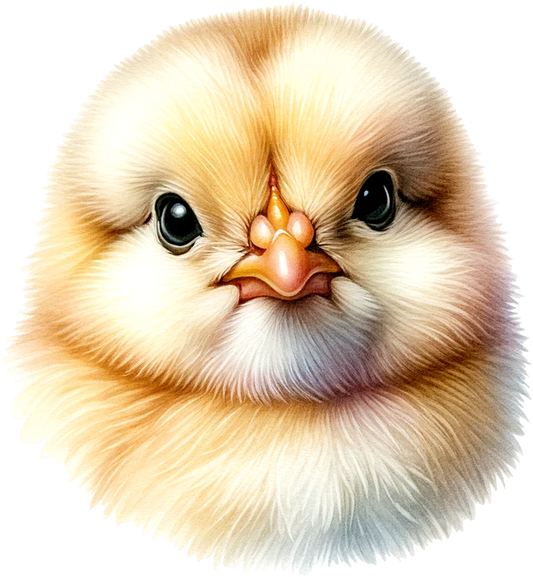 Yellow Chick Baby Face Close Vinyl Sticker Decal