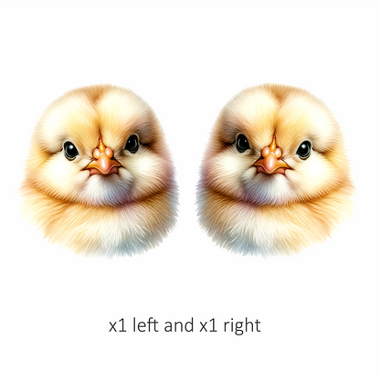 Yellow Chick Baby Face Close Vinyl Sticker Decal