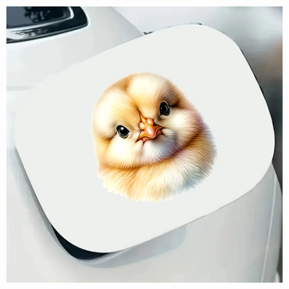 Yellow Chick Baby Face Close Vinyl Sticker Decal