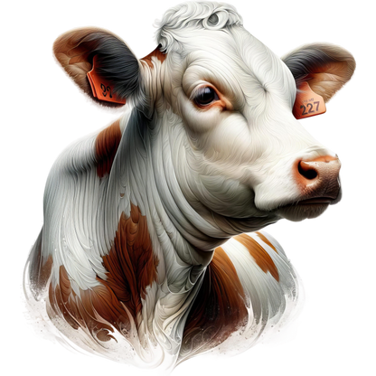 Brown White Cow Calf Dairy Vinyl Sticker Decal