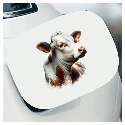 Brown White Cow Calf Dairy Vinyl Sticker Decal