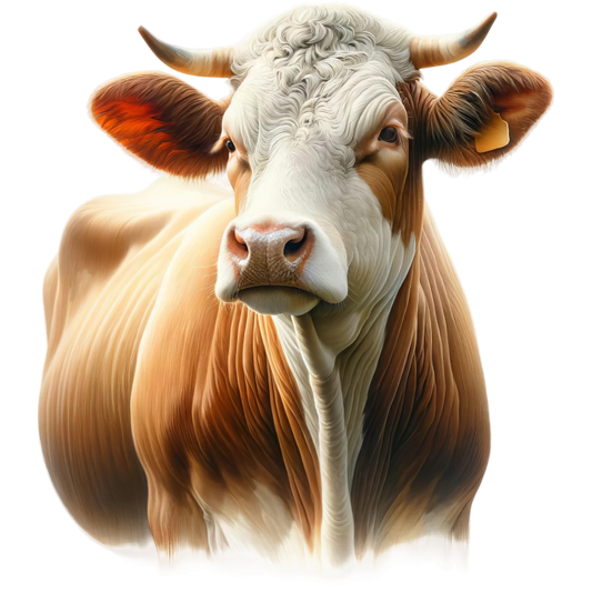 Brown White Cow Simmental Breed Vinyl Sticker Decal