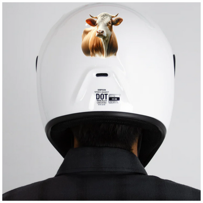 Brown White Cow Simmental Breed Vinyl Sticker Decal
