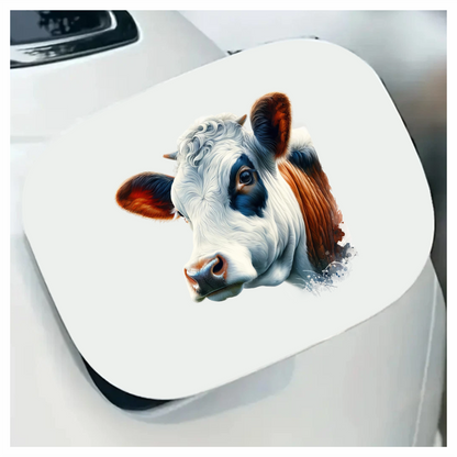White Cow Dairy Breed Portrait Vinyl Sticker Decal