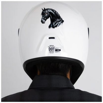Black Horse Stallion Head Portrait Vinyl Sticker Decal