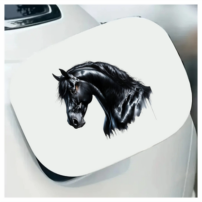 Black Horse Stallion Head Portrait Vinyl Sticker Decal