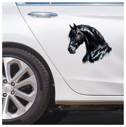 Black Horse Stallion Head Portrait Vinyl Sticker Decal