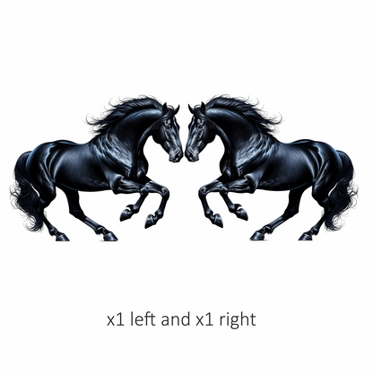 Black Horse Stallion Running Strong Vinyl Sticker Decal