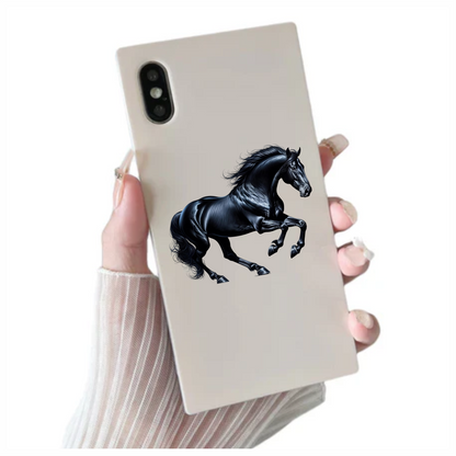 Black Horse Stallion Running Strong Vinyl Sticker Decal
