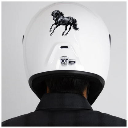 Black Horse Stallion Strong Running Vinyl Sticker Decal