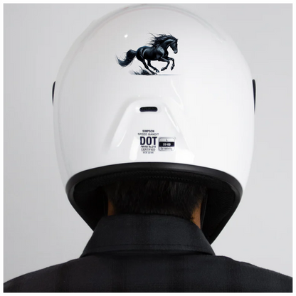 Black Running Horse Stallion Splash Vinyl Sticker Decal