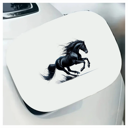Black Running Horse Stallion Splash Vinyl Sticker Decal