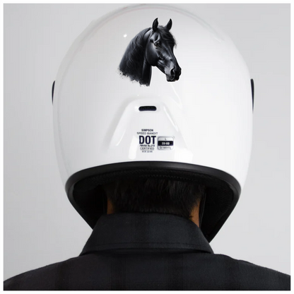 Black Horse Stallion Head Portrait Vinyl Sticker Decal