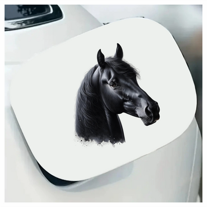 Black Horse Stallion Head Portrait Vinyl Sticker Decal